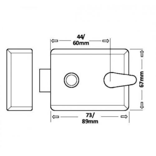 Legge Night Latch Brass or Silver